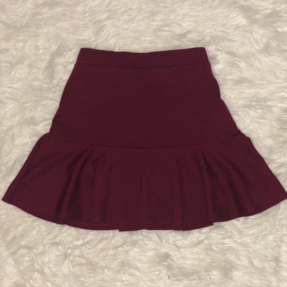 Burgundy skirt